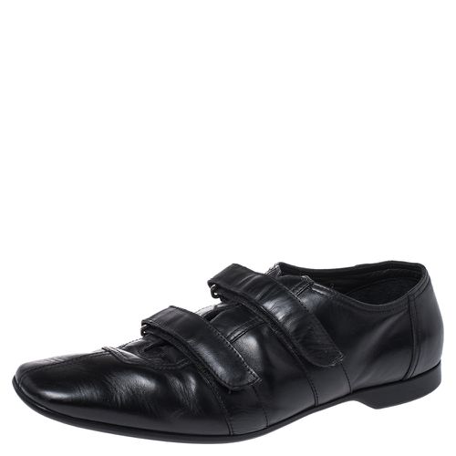 Prada Black Leather Velcro Loafers Size 43 - Prada - Modalova