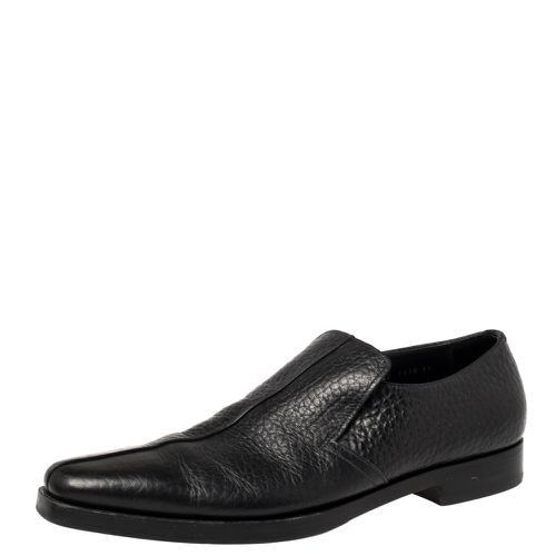 Prada Black Leather Loafers Size 45 - Prada - Modalova