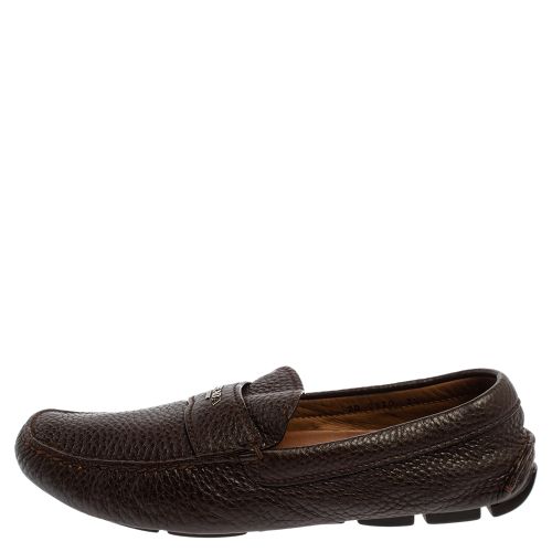 Leather Slip On Loafers Size 41.5 - Prada - Modalova