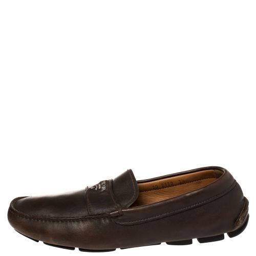 Size 41.5 Leather Loafers & Moccasins - Prada - Modalova