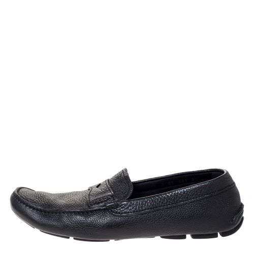 Leather Penny Slip On Loafers Size 43.5 - Prada - Modalova
