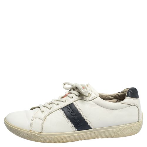 Leather Low Top Sneakers Size 42.5 - Prada - Modalova