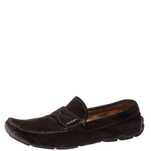 Suede Penny Slip On Loafers Size 43.5 - Prada - Modalova