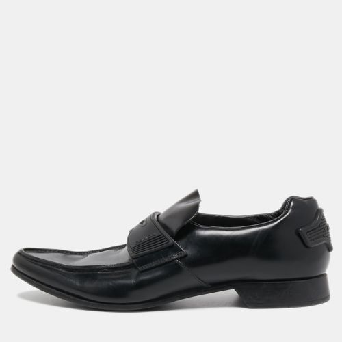 Prada Black Leather Slip On Loafers Size 40.5 - Prada - Modalova