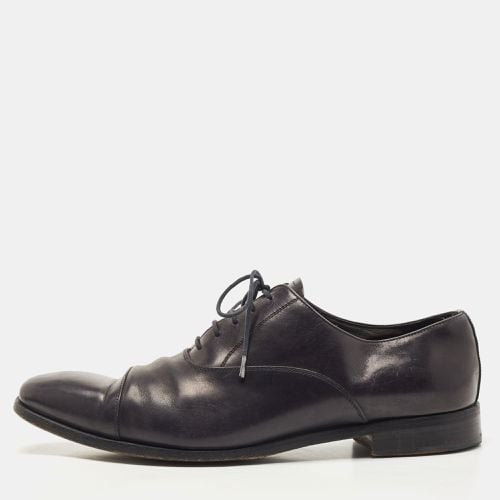 Prada Dark Blue Leather Cap Toe Lace Up Oxford Size 43 - Prada - Modalova