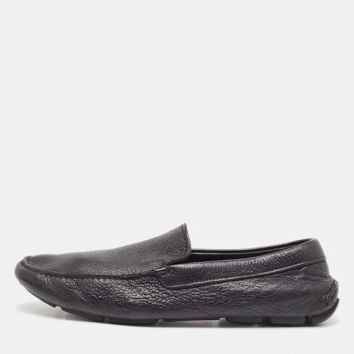 Prada Black Leather Slip On Loafers Size 43 - Prada - Modalova