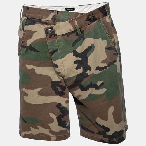 R13 Multicolored Camouflage Print Cotton Crossover Waist Shorts M - R13 - Modalova