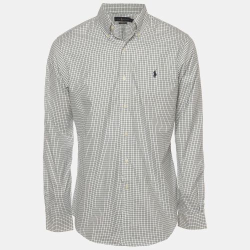 Checked Cotton Custom Fit Button Down Shirt M - Ralph Lauren - Modalova