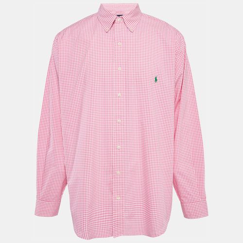 Ralph Lauren Pink Logo Embroidered Gingham Cotton Buttoned Down Shirt XL - Ralph Lauren - Modalova