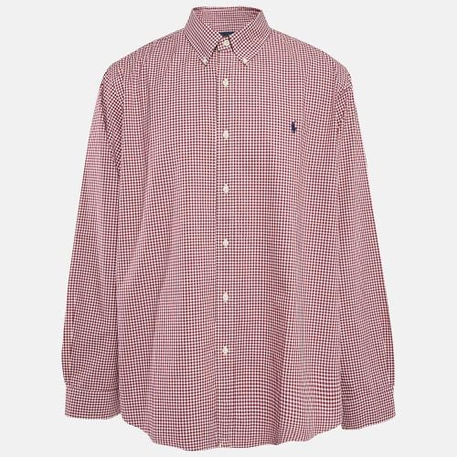 Ralph Lauren Red Gingham Poplin Lon Sleeve Shirt XXL - Ralph Lauren - Modalova