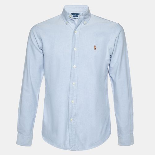 Ralph Lauren Light Blue Cotton Custom Fit Button Down Shirt S - Ralph Lauren - Modalova