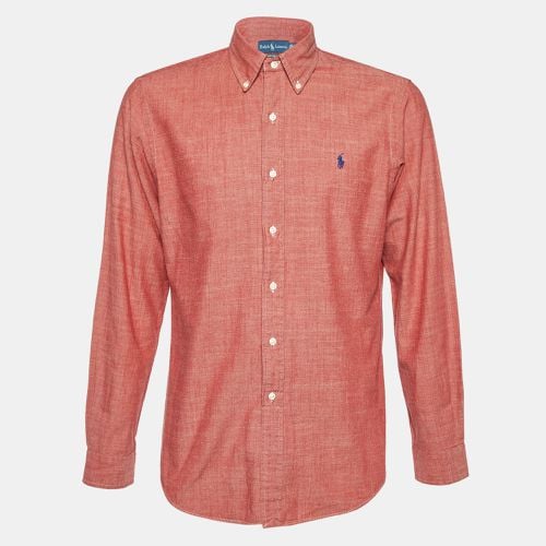 Ralph Lauren Coral Red Cotton Custom Fit Button Down Shirt M - Ralph Lauren - Modalova