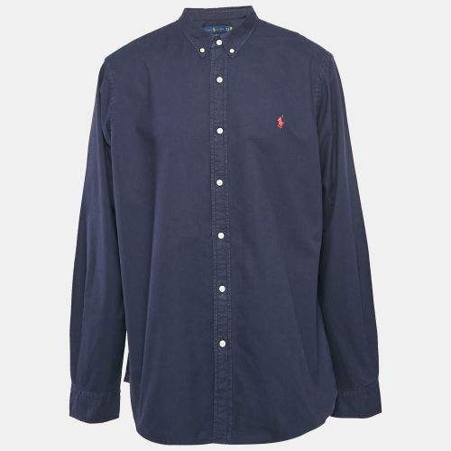 Ralph Lauren Navy Blue Logo Embroidered Button Down Shirt XXL - Ralph Lauren - Modalova