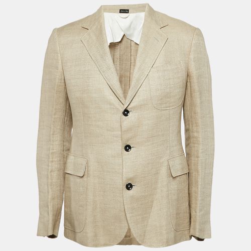 Ralph Lauren Double RL Beige Herringbone Linen Regular Blazer L - Ralph Lauren - Modalova