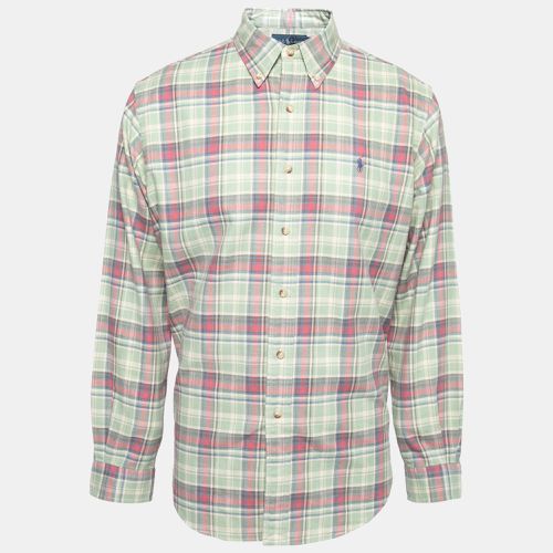 Ralph Lauren Green Checked Cotton Button Front Classic Fit Shirt L - Ralph Lauren - Modalova