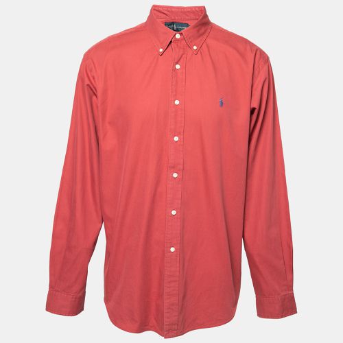 Ralph Lauren Red Cotton Button Front Classic Fit Shirt XL - Ralph Lauren - Modalova