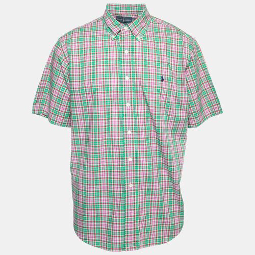 Ralph Lauren Green & Pink Checked Cotton Classic Fit Shirt XL - Ralph Lauren - Modalova