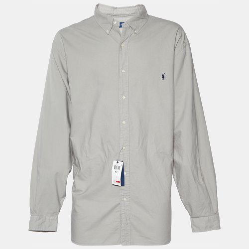 Ralph Lauren Chalk Grey Cotton Button Front Shirt 3XL - Ralph Lauren - Modalova