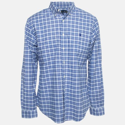 Ralph Lauren Blue Checked Cotton Button Down Full Sleeve Shirt XL - Ralph Lauren - Modalova