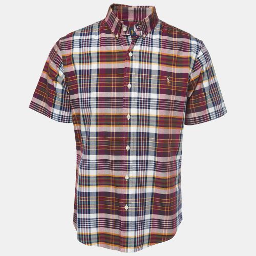 Ralph Lauren Multicolor Plaid Cotton Button Down Half Sleeve Shirt L - Ralph Lauren - Modalova