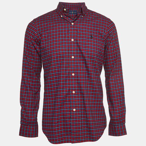 Ralph Lauren Red Plaid Cotton Button Down Collar Shirt S - Ralph Lauren - Modalova