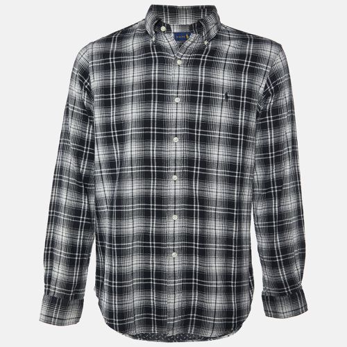 Ralph Lauren Monochrome Plaid Check Cotton Button Down Shirt L - Ralph Lauren - Modalova