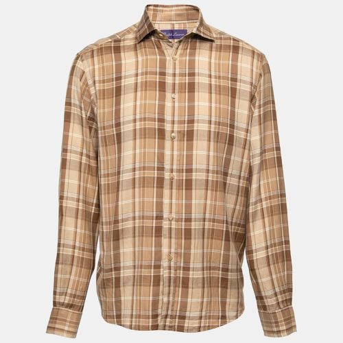 Ralph Lauren Brown Checkered Cotton Button Front Shirt M - Ralph Lauren - Modalova