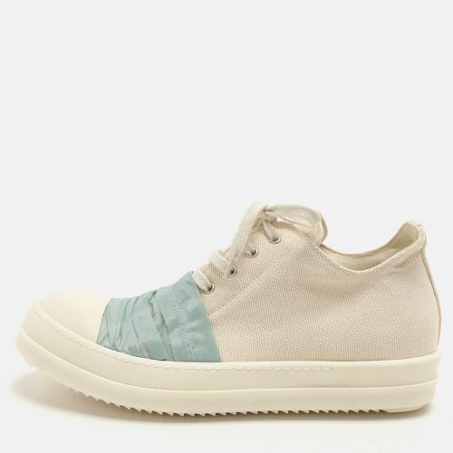 Rick Owens White Canvas and Nylon Overlay Low Top Sneakers Size 45 - Rick Owens - Modalova