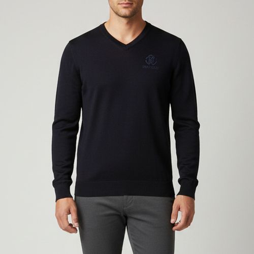 Logo Embroidered Wool Knit Pullover M - Roberto Cavalli - Modalova