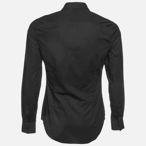 Cotton Logo Crest Embroidered Button Front Shirt S - Roberto Cavalli - Modalova