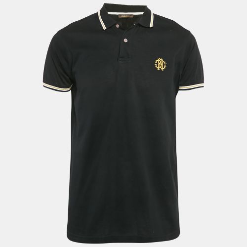 Roberto Cavalli Black Cotton Pique Polo T-Shirt L - Roberto Cavalli - Modalova