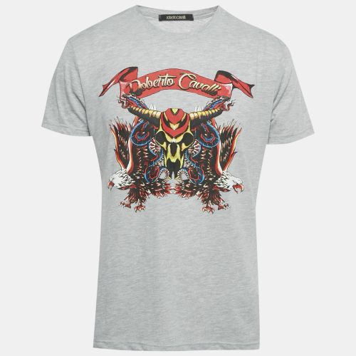 Roberto Cavalli Grey Eagle Print Jersey T-Shirt XL - Roberto Cavalli - Modalova