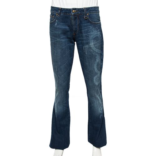 Dragon Effect Denim Boot Cut Jeans S - Roberto Cavalli - Modalova