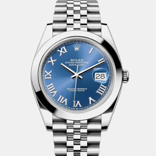 Rolex -Stainless Steel blue automatic Datejust 126300 41 mm - Rolex - Modalova