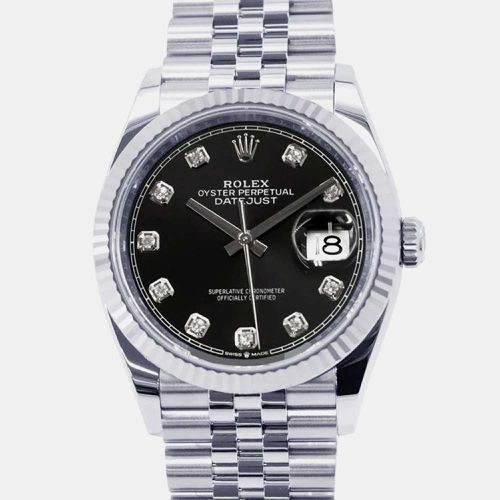 Diamond 18k White Gold Stainless Steel Datejust 126234 Automatic Men's Wristwatch 36 mm - Rolex - Modalova