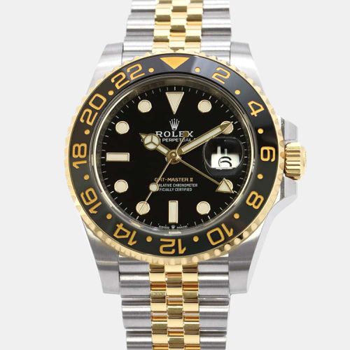 Rolex Black 18k Yellow Gold Stainless Steel GMT-Master II 126713GRNR Automatic Men's Wristwatch 40 mm - Rolex - Modalova