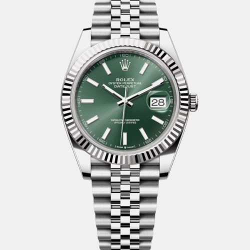 Rolex Datejust 126334 Mint Green Stainless Steel Automatic Men's Wristwatch 41 mm - Rolex - Modalova