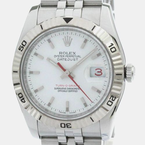 Rolex White 18k White Gold Stainless Steel Datejust 116264 Automatic Men's Wristwatch 36 mm - Rolex - Modalova