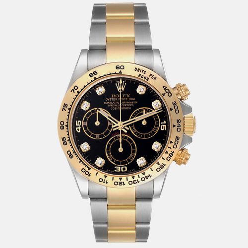 Rolex Daytona Steel Yellow Gold Serti Diamond Dial Men's Watch 116503 40 mm - Rolex - Modalova