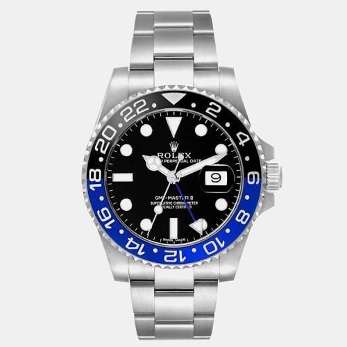 Rolex GMT Master II Black Blue Batman Bezel Steel Mens Watch 116710 - Rolex - Modalova