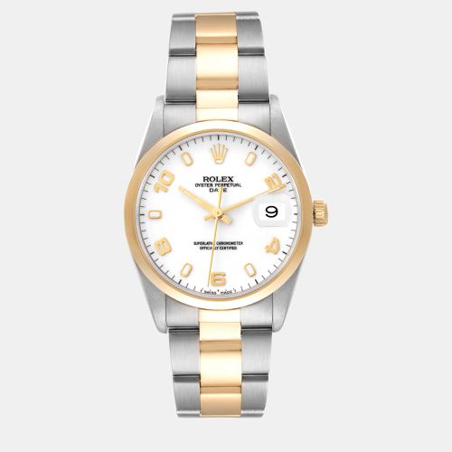 K Yellow Gold Stainless Steel Oyster Perpetual Date 15203 Men's Wristwatch 34 mm - Rolex - Modalova