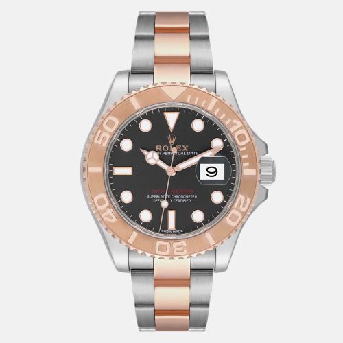 Rolex Yachtmaster Rose Gold Steel Black Dial Men's Watch 116621 40 mm - Rolex - Modalova