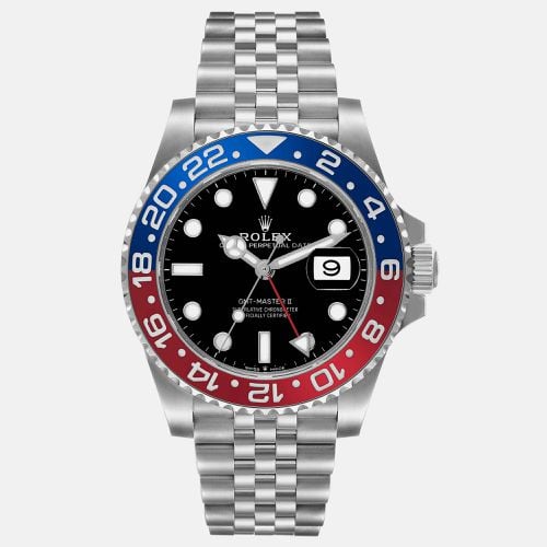 GMT Master II Blue Red Pepsi Bezel Steel Mens Watch 126710 - Rolex - Modalova