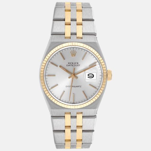 Rolex Oysterquartz Datejust 36mm Steel Yellow Gold Mens Watch 17013 - Rolex - Modalova