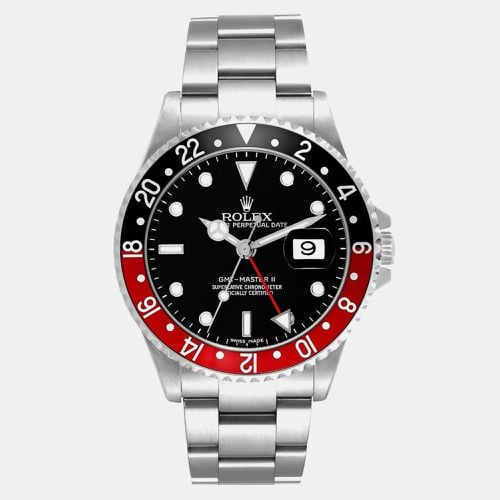 Rolex GMT Master II Black Red Coke Bezel Error Dial Steel Men's Watch 40.0 mm - Rolex - Modalova