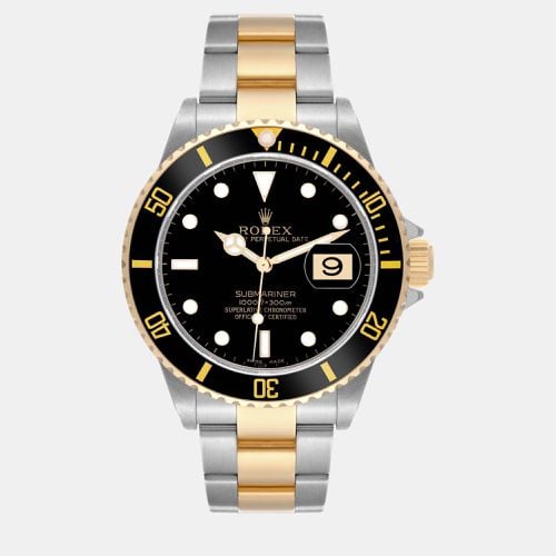 Rolex Submariner Steel Yellow Gold Black Dial Men's Watch 16613 - Rolex - Modalova