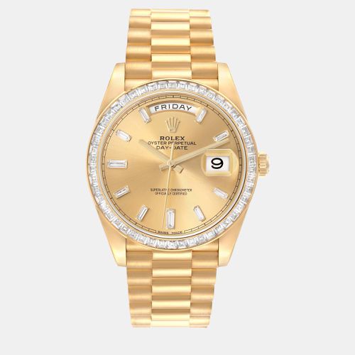 President Day-Date 40 Yellow Diamond Men's Watch 228398 - Rolex - Modalova