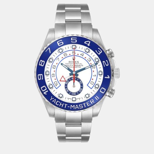 Rolex Yachtmaster II 44 Blue Cerachrom Bezel Steel Men's Watch 116680 - Rolex - Modalova