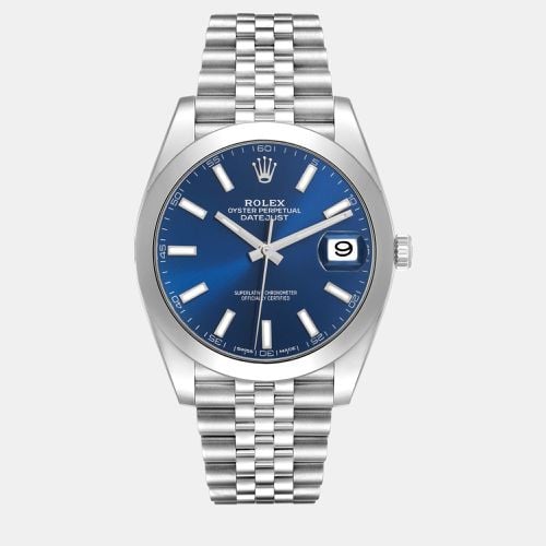 Rolex Datejust 41 Blue Dial Steel Men's Watch 126300 - Rolex - Modalova