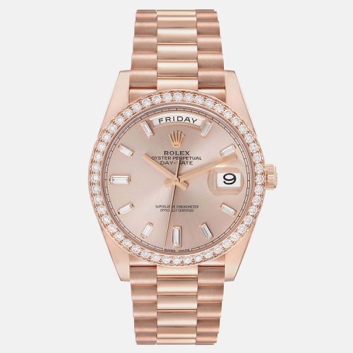 Day-Date President Rose Gold Diamond Men's Watch 40 mm - Rolex - Modalova